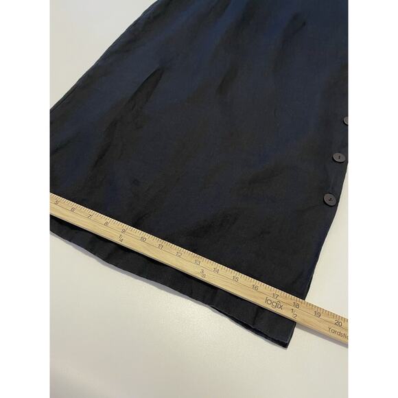 Talbots Women’s Size 6 Irish Linen Sheath Black Classic Dress Buttons - Picture 7 of 7
